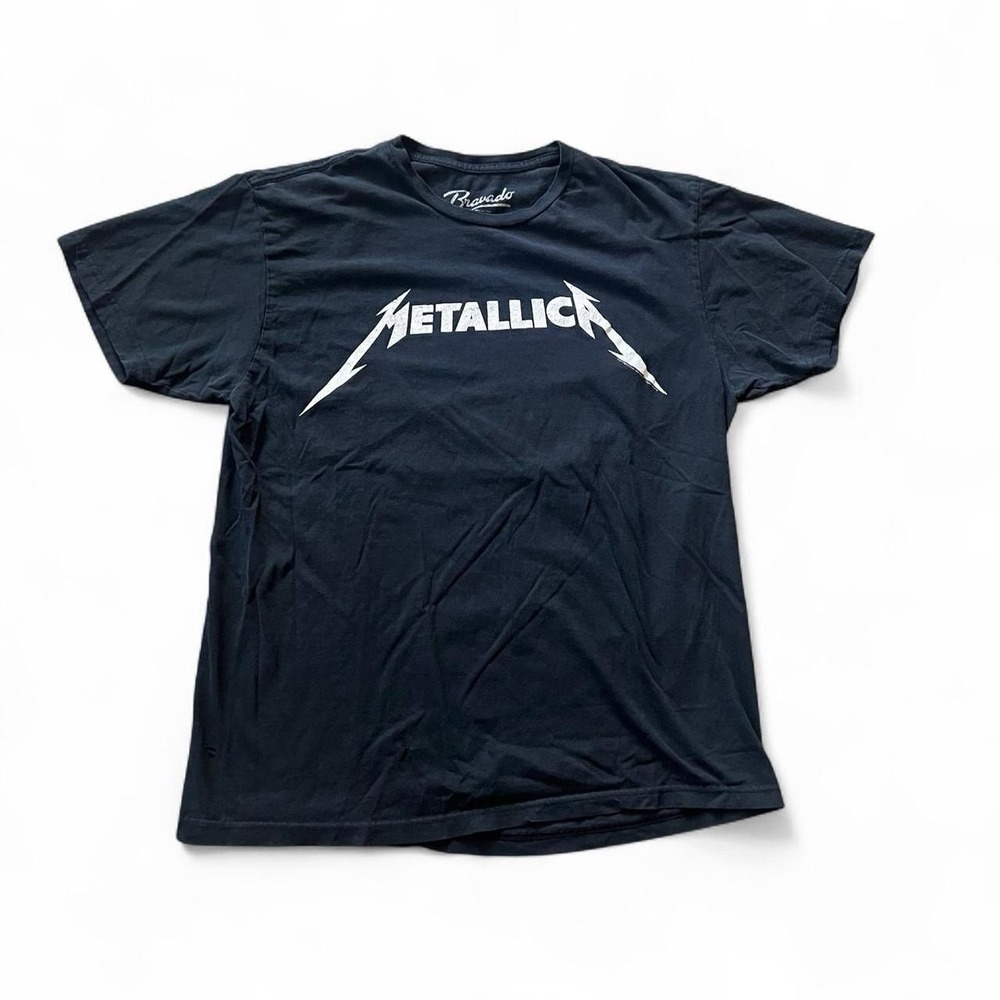 Metallica Logo Short Sleeve Black T-Shirt Men's Size XL Goth Grunge Skate Emo